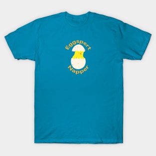 Eggspert Napper - Easter Chick sleeping in a cracked egg T-Shirt